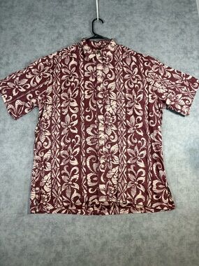 Vintage Tori Richard Honolulu Hawaiian Shirt Mens L USA Cotton Aloha